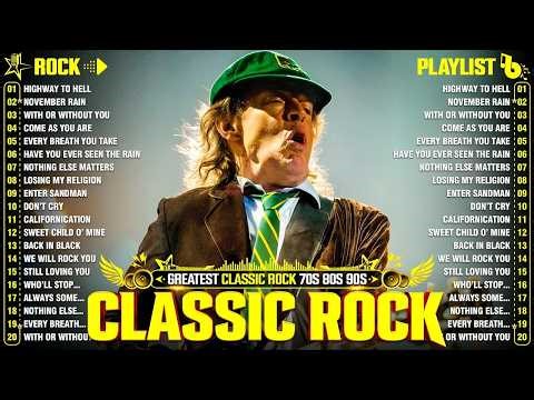 AC/DC, Queen, Bon Jovi, Scorpions, Aerosmith, Nirvana, Guns N Roses 🔥 Classic Rock Songs 70s 80s 90s