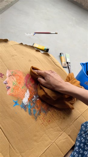 🤯Gone wrong❌on cardboard 🗂️ #Sabia.the.artist