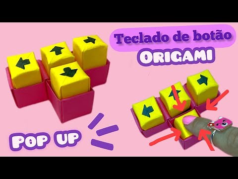 Coomo fazer teclado de botão de origami pop up que funciona de verdade |brinquedo de inquietação|