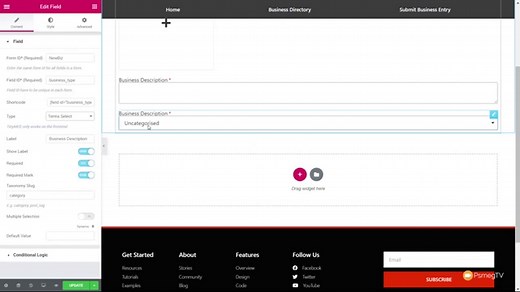 Elementor Front End Posting Form with Piotnet Addons