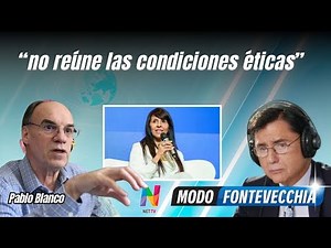 Pablo Blanco announced his intention to vote against Senator Lorena Villaverde's nomination.