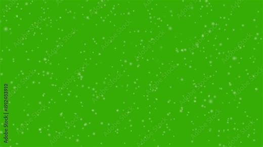Snowing overlay- Seamless heavy snow falling animation on green screen background. Winter snow falling animation. Looping gentle snowfall particles overlay. Snowflake falling christmas background.