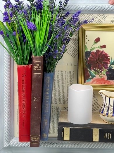 Thrift Flip: Books into Hidden Vases DIY