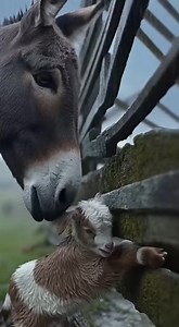 173K views · 7.4K reactions |  Baby Goat Shivering in Rain — Donkey Leads Him to Safety 𢡊❤️ | Heartwarming Rescue | Tribute Stories | Facebook