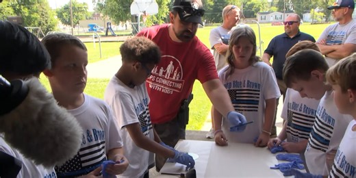 Camp teaching Henderson students about being a police officer