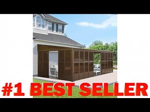 Domi 12x20FT Wall Mounted Sunroom, Against Wall Solarium with Galvanized Steel Roof - B0DTJPWL6G