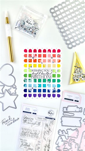 Pinkfresh Studio™️ on Instagram: "Quick, easy, and so fun! 🎉 @erica_cacacraft shows us how to make a super cute card with colored cardstock scraps using our popular Scalloped Grid Coverplate Die (now back in stock! ✨). Perfect for that last-minute birthday card (we’ve all been there, right?! 😅). Watch the reel to see how she did it – it’s the perfect quick fix when time is tight! ⏰ #pinkfreshstudio #cardmaking #cardmakingtutorial #pfpurebliss #handmadecards"