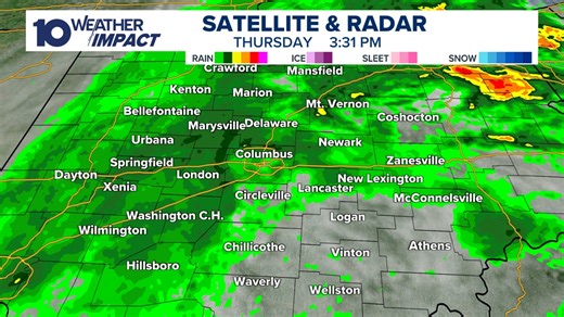 Rain, cool temps and breezy conditions in central Ohio on Thursday | 10 Weather Impact Alert