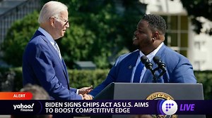 Chip stocks in the red as President Biden signs CHIPS Act into law