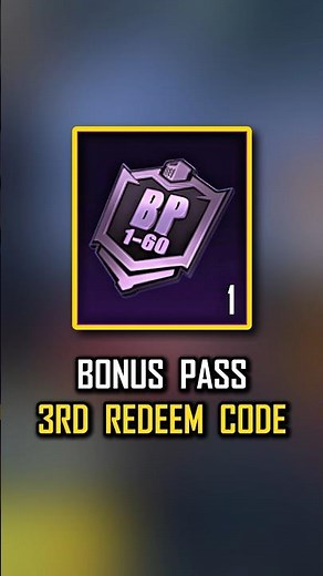3rd Redeem Code 😍 PMGC #pubg #pubgmobile
