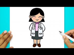 How To Draw A Doctor Easily | Doctor Drawing Simple Easy
