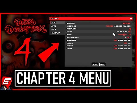 Dark Deception Chapter 4 Menu: All Options & Settings (Video Settings, Gameplay, Controls & More)