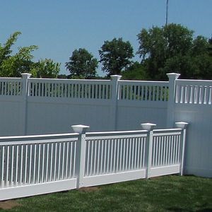 [Hot Item] High Quality PVC Semi Privacy Fencing, Vinyl Garden Fencing, White Picket Privacy Fencing