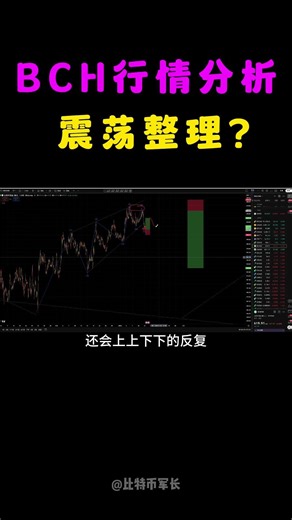 1月13日bch行情分析，bch看下跌行情的中序整理阶段，完成之后仍会下跌 #shorts #军长 #山寨币 #永续合约 #bch