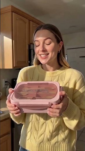 Premium Portable 4-Compartment Bento Lunch Box – All-in-One Student Meal Set #bentolunch
