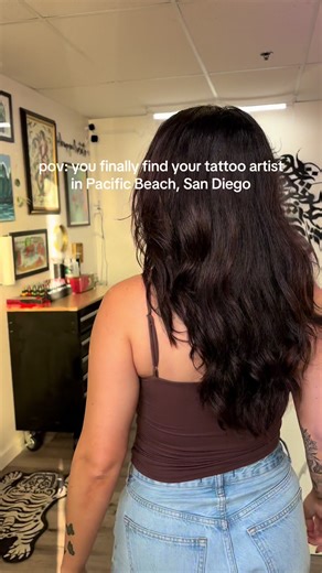 Black and grey fineline tattoos at the most gorgeous little shop right on the beach 🫶 #sandiego #pacificbeach #tattoo #fineline #femaletattooartist