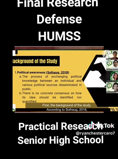 Final Research Defense in HUMSS