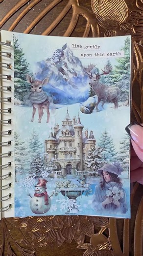 My first winter theme #winter #scrapbooking #journalideas #crafting #scrapbookingasmr