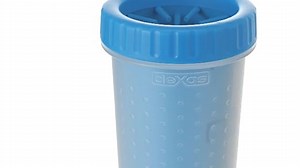 Dexas MudBuster Pfotenreiniger für Hunde, tragbar, Haustierbedarf und Zubehör, Größe M, Blau