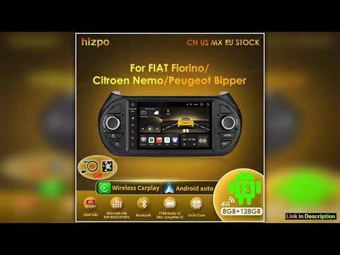 Hizpo AI Voice Android Car Radio Multimedia Video Player for Fiat Fiorino Citroen Nemo Peugeot Bipp