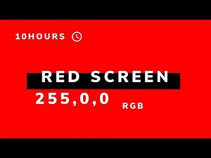 red screen - 10h - (16:9) - NO Sound - a simple redscreen for 10 hours [screen tools]