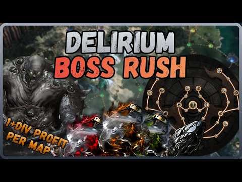 PoE2 0.5 - Delirium Boss Rushing - How Best to Farm Simulacrum Splinters and Liquid Emotions