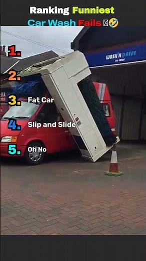 Ranking Funniest Car Wash Fails 🚗🤣