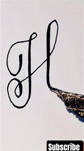 "H"Fancy #calligraphy #handwriting #satisfying #fyp #reels #shortsfeed #shorts #lettering #3d