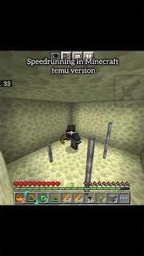 Speedrun in Minecraft temu version #minecraft #gaming #mcpe #shorts