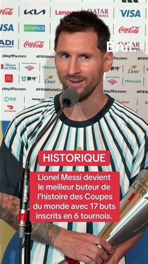 Lionel Messi becomes the all-time top scorer in World Cup history