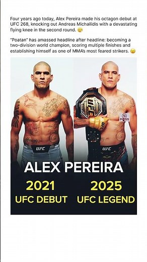 Alex Pereira 4 years of ufc domination 🔥