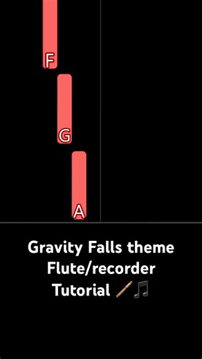 GRAVITY FALLS Theme flute/recorder tutorial #cartoon #cartoonsongs #gravityfalls