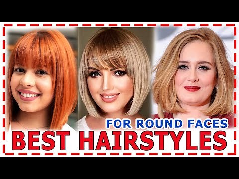 50 Flattering💕Hairstyles for Round Faces Trending in 2024.For girls and women.