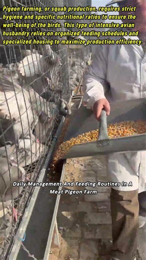 Daily Management And Feeding Routines In A Meat Pigeon Farm