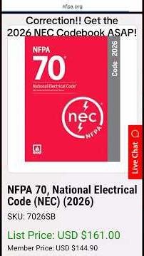 #2026NECCodebook #2026NECHandbook #electricalwiring #electricalcalculations #ApprenticeElectrician