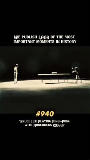 nyxora on Instagram: "This iconic clip, styled to look like lost footage from the 1960s, shows Bruce Lee seemingly playing ping-pong with nunchucks and defeating two opponents with impossible precision. The video became a global sensation, praised for its creativity and for capturing the spirit of Lee’s philosophy — speed, rhythm, and absolute focus. In reality, the scene was produced decades later as a Nokia commercial, using digital effects and professional choreography to honor Bruce Lee’s le