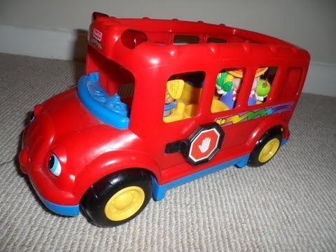 Fisher Price Little People Lil' Movers Rare Red School Bus Toy