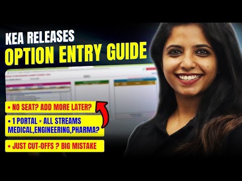 KCET 2025 Option Entry Guide 🔓 KEA Official Instructions Explained!