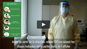 Port de l'ÉPI lors des précautions additionnelles Goutelettes-contact avec protection oculaire