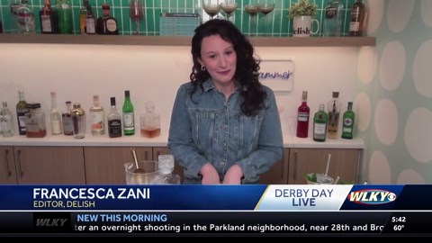 Making a mint julep with Delish magazine