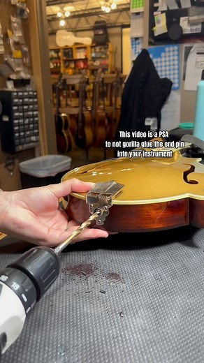 4.3K views · 7.8K reactions | This routine mandolin tailpiece replacement turned into a PSA. #workingwednesday #mandolin #mandolinrepair #instrumentrepair #guitartech | The Acoustic Shoppe | Facebook