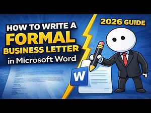 How to Write a Formal Business Letter in Word | Step-by-Step (Enclosure+Typist Initials)