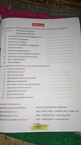 A. Replace the underlined adjectives with one, which is opposed... | Filo