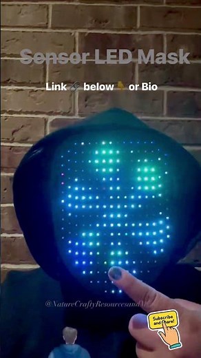 Sensor Sensing LED Light-up Mask! Check bio for link or description. #ledfacemask #halloween