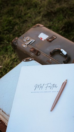 New ceremony folders just arrived…lovingly crafted by @thebookmaker.baka and honestly, it’s the little things like this that make me so happy. Because when you work with me, you’re not just getting a celebrant, you’re getting someone who obsesses (lovingly!) over the details. For me, it's all the tiny, behind the scenes things that make your ceremony feel effortless. The transitions, the timing, the paperwork being exactly where it needs to be, the pens ready, the cueing of people… all the invis