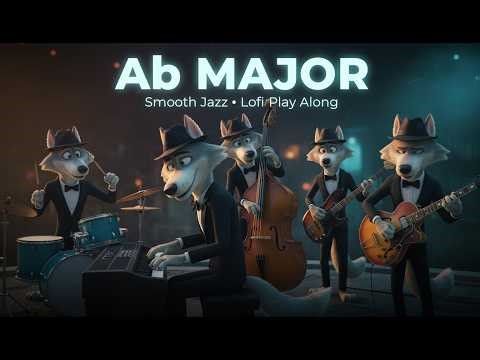 Smooth Jazz Backing Track in Ab Major | Lofi Jazz Play Along | Saxophone Practice Jam (86 BPM)