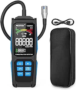 Gas Leak Detector, MESTEK High Precision Natural Gas Detector with Triple Alarms, Portable Gas Sniffer with Digital & Analog Dual Display Checking Combustible Gas Leaks for Home and RV, Rechargeable - Amazon.com