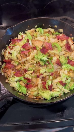 18K views · 560 reactions | Dressed Cabbage is a hit every time I make it. I hope youll try it!#OptimisticKitchen #happyeating #makeyourkitchenyourhappyplace #HomeCook #FoodBlogger #HomeCooking #cabbage #bacon #cabbagerecipe #sidedish #dressedcabbage #holidayfood | Optimistic Kitchen | Facebook