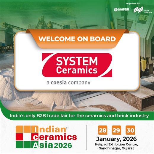 We are excited to welcome System Ceramics to Indian Ceramics Asia...