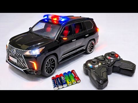 Unboxing Wuling Mini New Energy RC Car, Remote control RC city bus, Ev Police bus, RC Police Car
